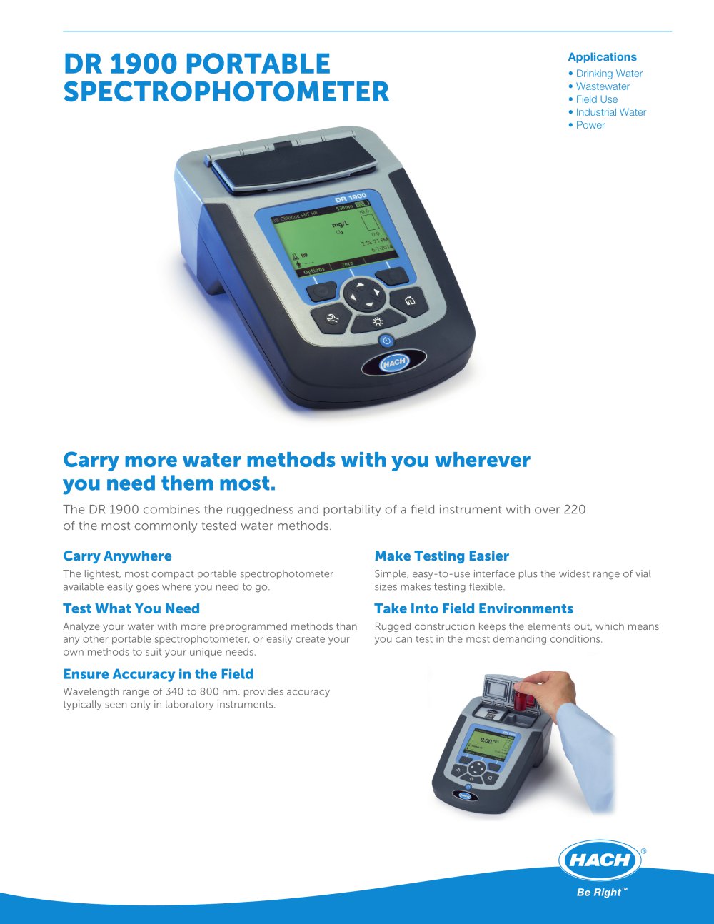 dr 1900 portable spectrophotometer