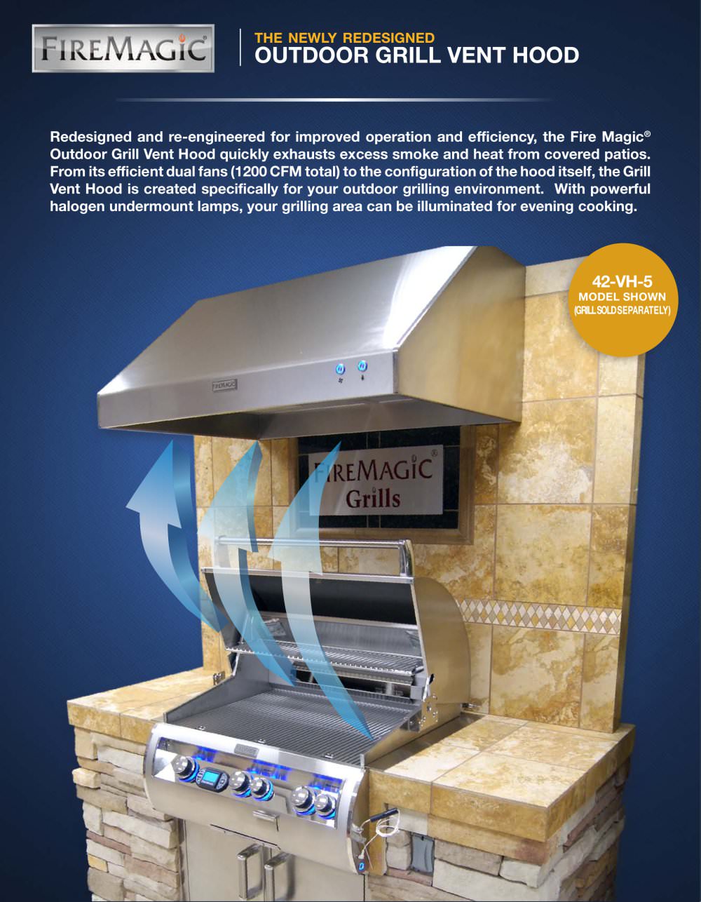Outdoor Grill Vent Hood Designs Fire Magic Vent Hood Aog American Outdoor Grill Catalogues