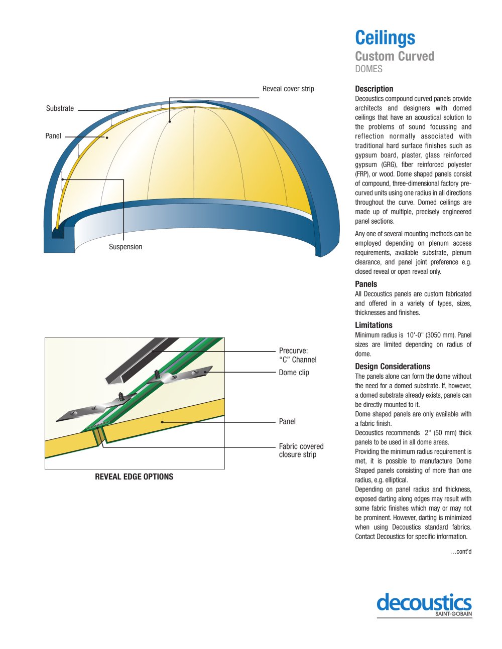 Custom Curved Domes Decoustics Pdf Catalogues Documentation Custom Curved Domes 1 2 Pages