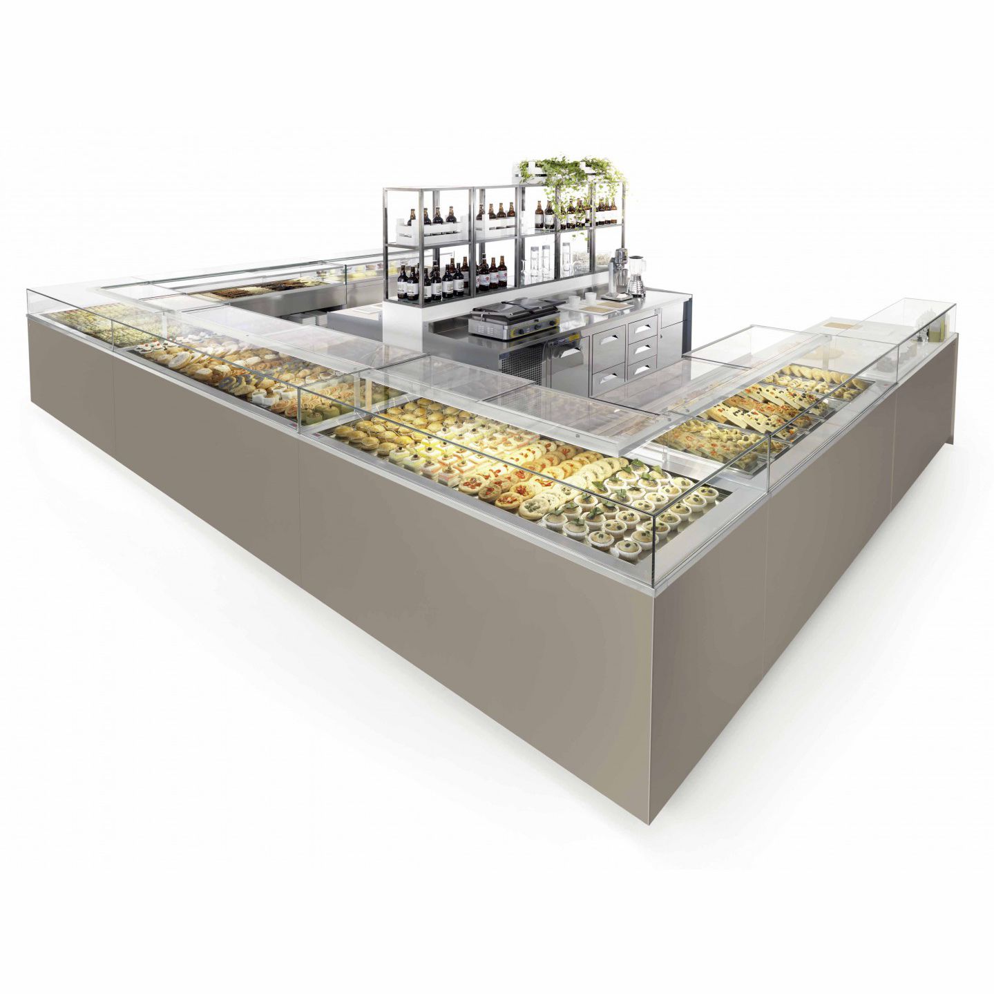 vitrina refrigerada balcão com