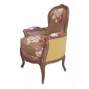 poltrona de estilo Luís XV / em madeira / em tecido / Bergère