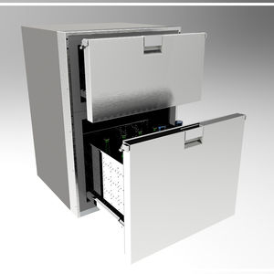 refrigerador com gavetas / em inox