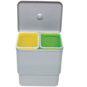 lixeira para cozinha / em plástico / contemporânea / de coleta seletiva