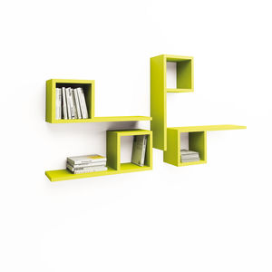estante modular / contemporânea / em madeira / em MDF lacado