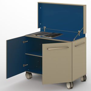 cozinha contemporânea / em laminado / compacta / de jardim
