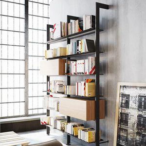 estante design industrial / metálica / em madeira