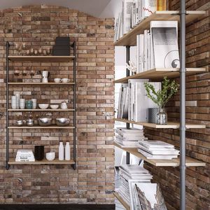 estante de parede / modular / design industrial / em alumínio