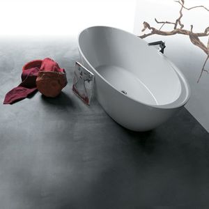 banheira de piso / oval / em CrystalTech®