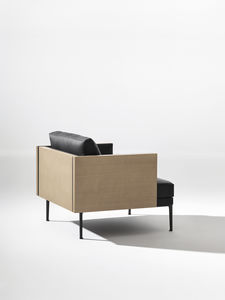 poltrona contemporânea / em tecido / em couro / de Jean-Marie Massaud