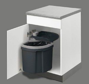 lixeira para cozinha / em plástico / com tampa basculante / contemporânea
