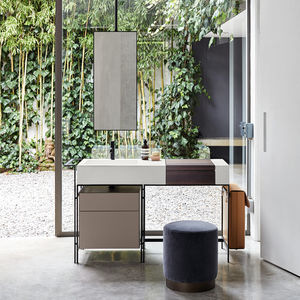 gabinete de banheiro de piso / em madeira / em cerâmica / design