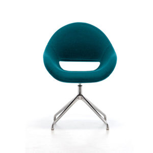 poltrona contemporânea / em alumínio / contract / para hotel