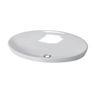 cuba de embutir / oval / em cerâmica / contemporânea