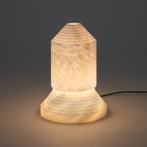 luminária de mesa / design original / em alabastro / feita à mão