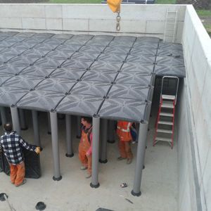 cofragem perdida / em polipropileno / para piso / para desvão sanitário