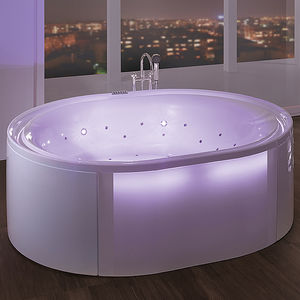 banheira free-standing / oval / em acrílico / em vidro