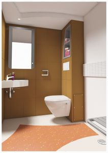 banheiro contemporâneo / da linha comercial / pré-fabricado