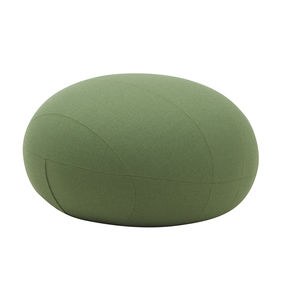 puff contemporâneo / em tecido / com capa removível e lavável / redondo