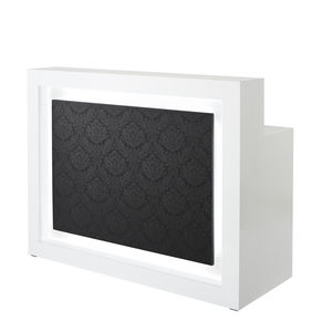 balcão de recepção laminado / com iluminação