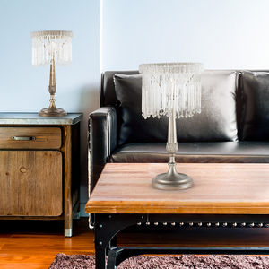 luminária de mesa / contemporânea / em vidro / em tecido