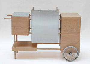 cozinha contemporânea / em madeira / móvel / para ambiente externo