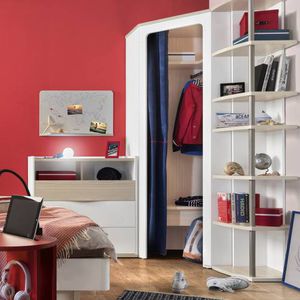 closet de canto / contemporâneo / em melamina / com portas de correr