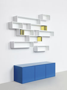 estante modular / contemporânea / em madeira