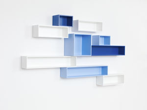 estante de parede / contemporânea / em madeira