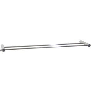 toalheiro com 2 barras / de parede / em inox / para hotel