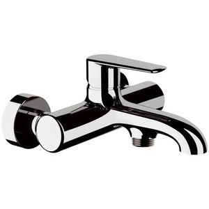 misturador monocomando para box de banheiro / para banheira / de parede / em latão cromado