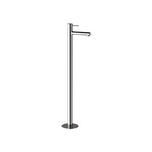 misturador monocomando para lavatório / de piso / em latão cromado / 1 orifício