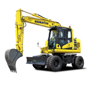 escavadeira de médio porte / de rodas / compacta / ergonômica