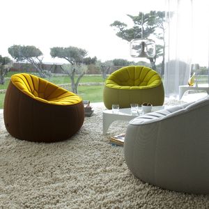 poltrona design original / em tecido / com capa removível e lavável / giratória