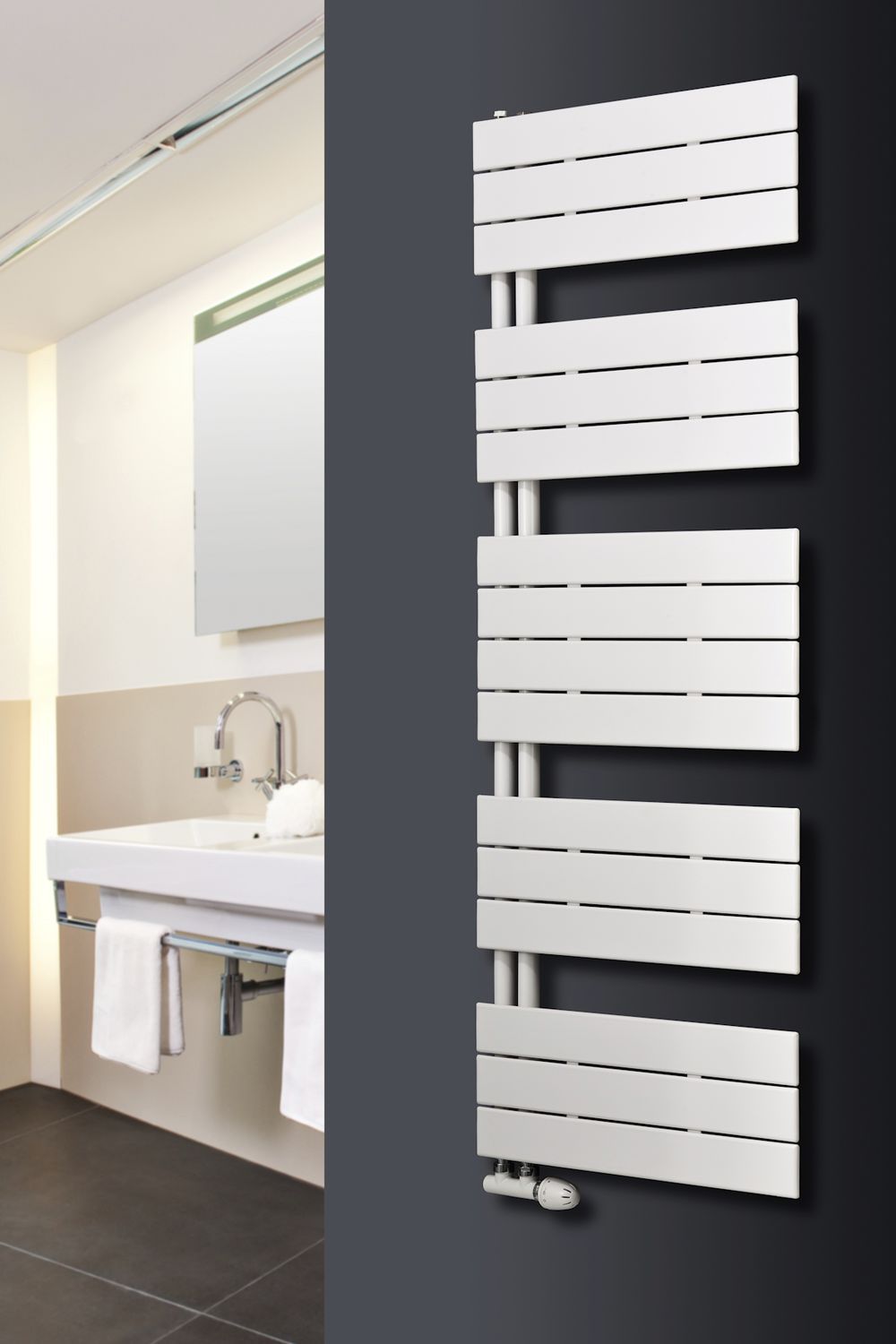 Hot water towel radiator - MARS TRIUM - EUCOTHERM - contemporary ...