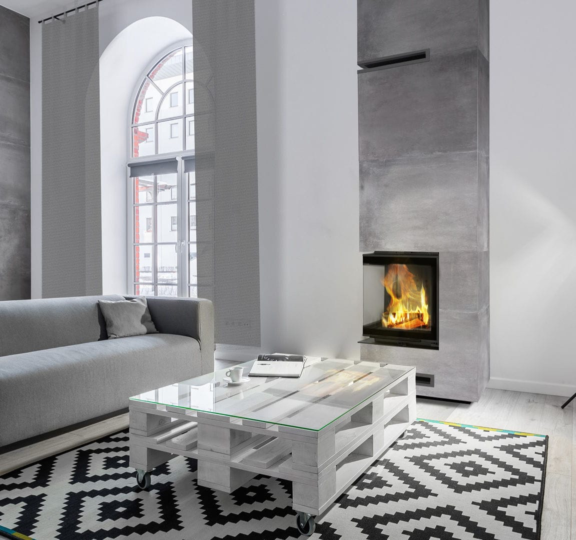 Wood Burning Fireplace Insert 2 Sided Vnl 480 480 Kratki Pl