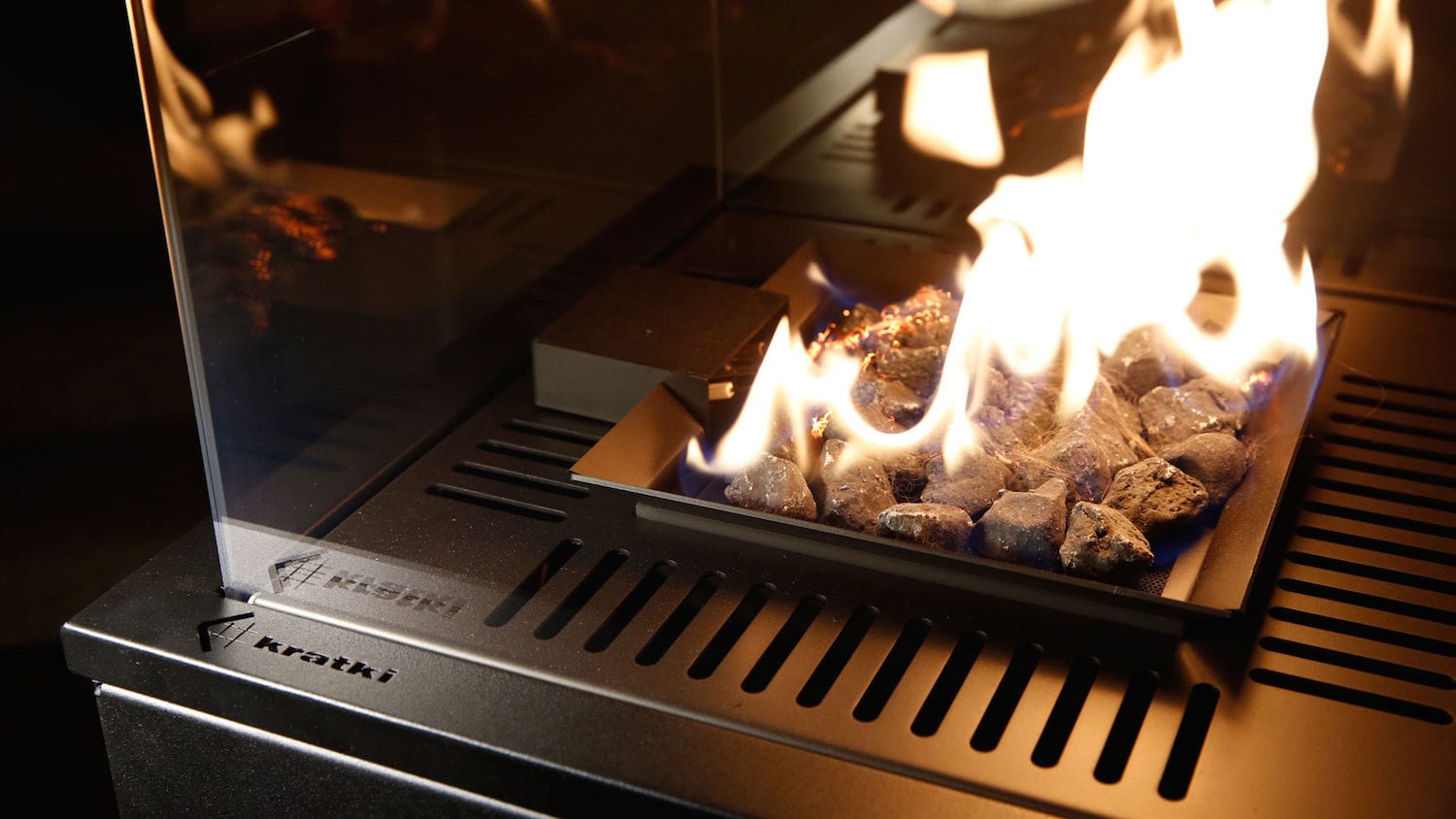 Gas Fireplace Contemporary Open Hearth Central Patio M G30