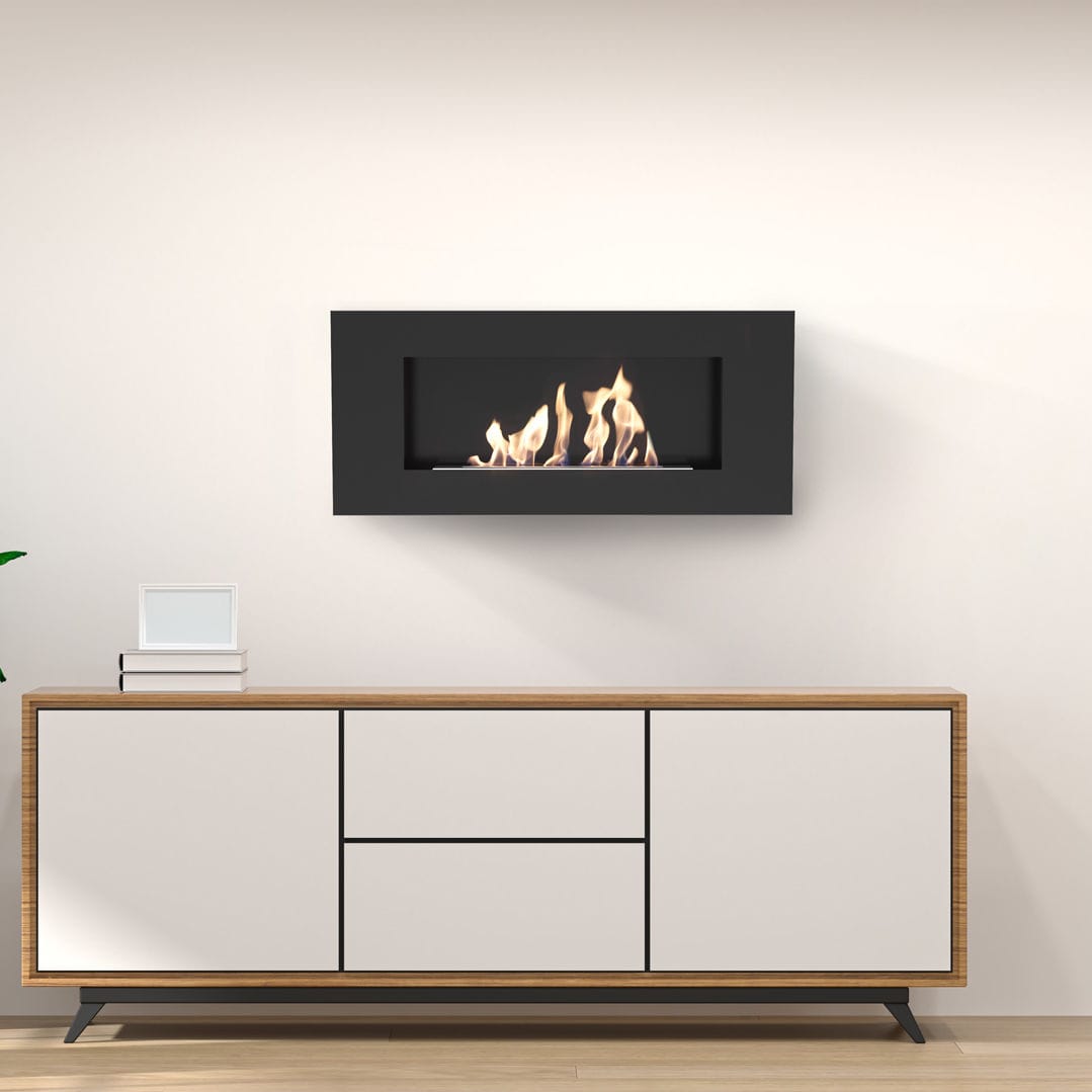 Bioethanol Fireplace Contemporary Open Hearth Wall Mounted
