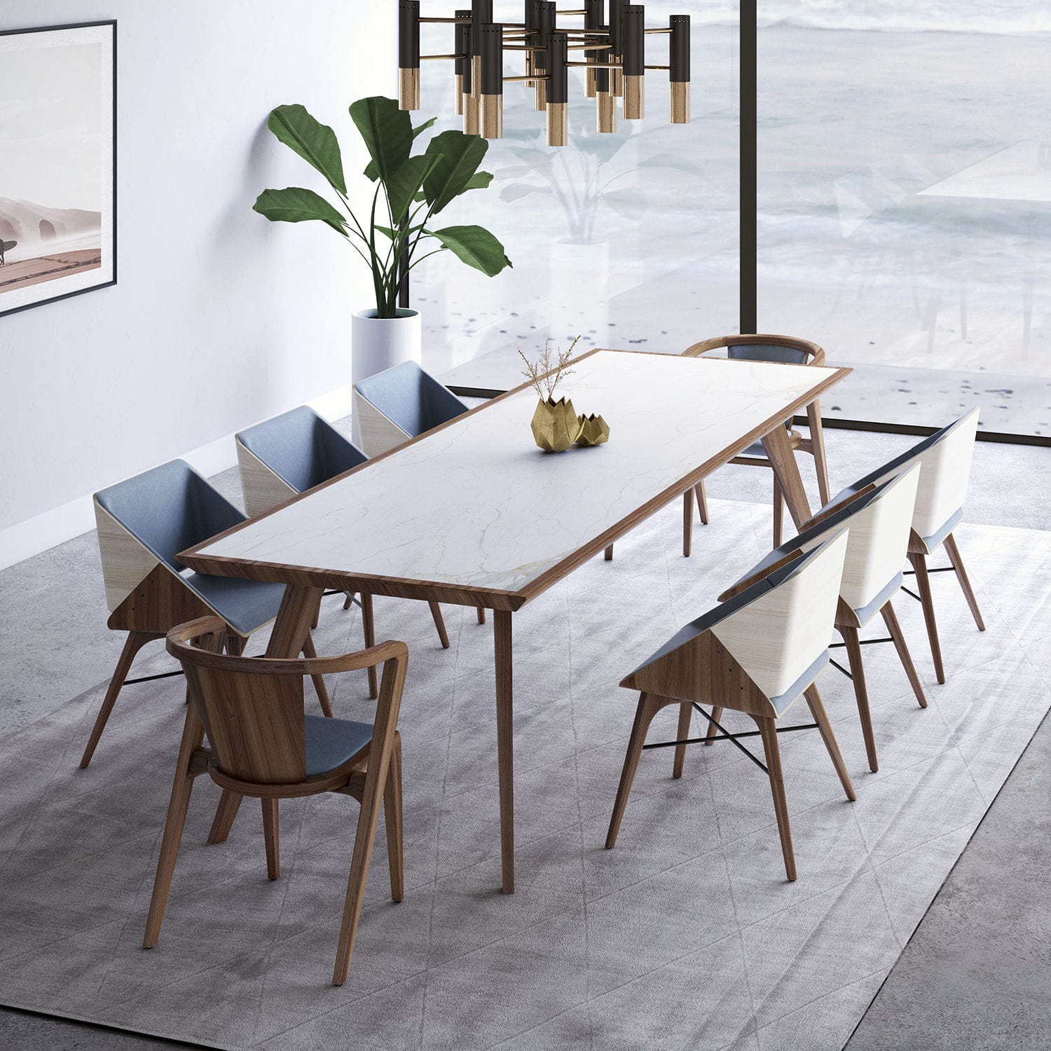 Contemporary dining table - ROLY-POLY - AROUNDtheTREE Design - marble ...