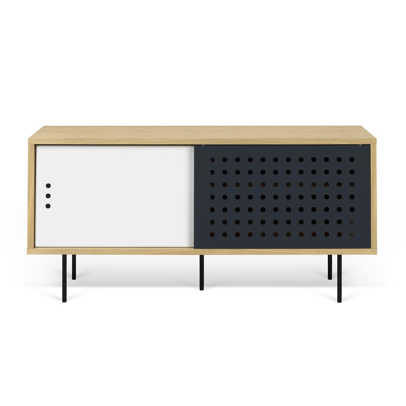 Contemporary Tv Cabinet Oak Metal Dann Dots By Rodolphe