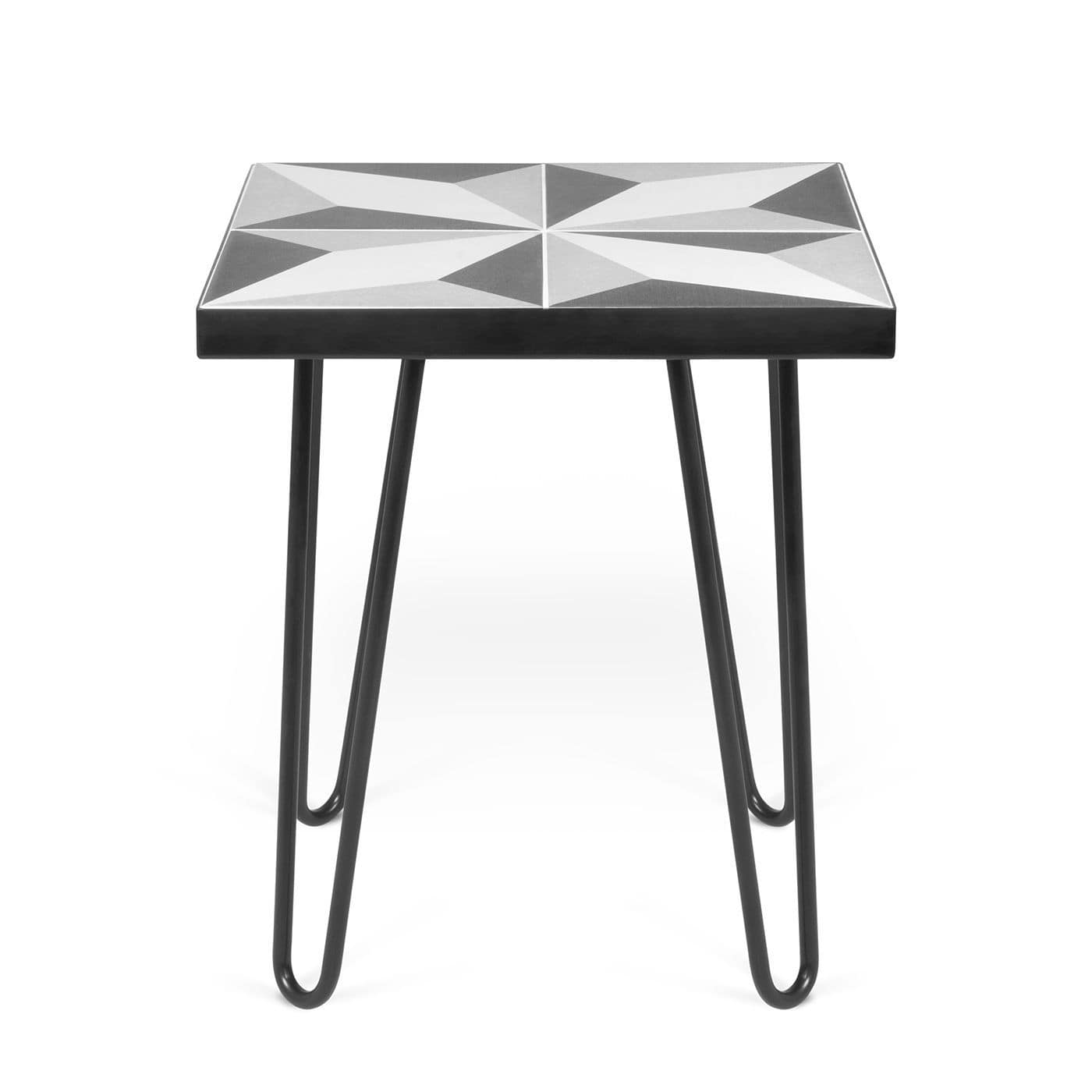 Contemporary Side Table Metal Ceramic Square Contemporary Side Table Metal Ceramic Square