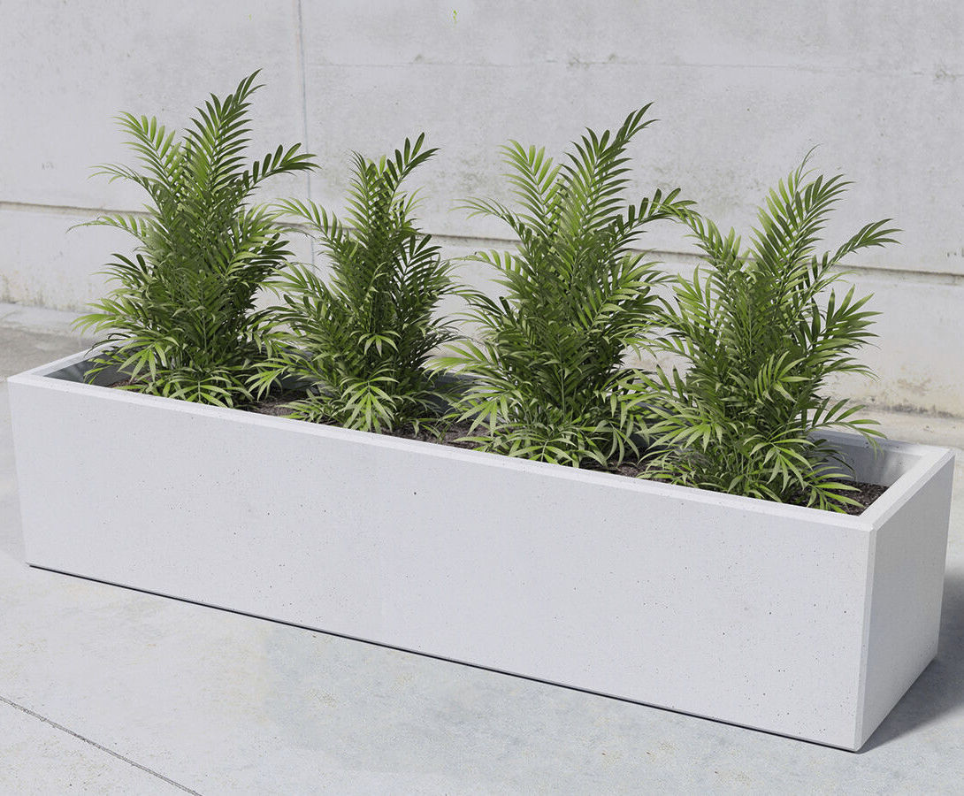 Concrete planter - Box 201 - SIT - fiberglass / rectangular / contemporary