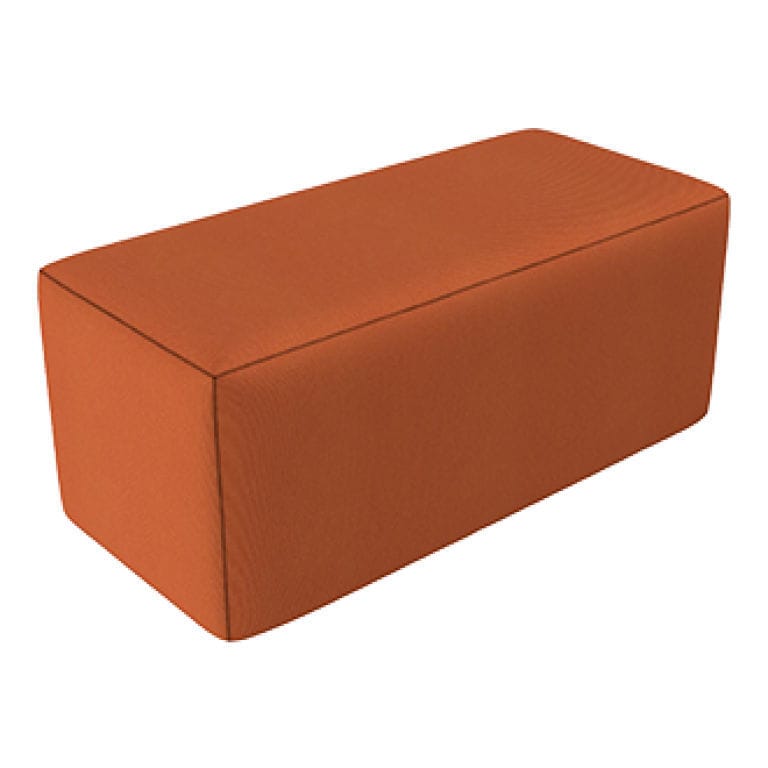 Contemporary bench RECTANGLE artcobell fabric / for school / for