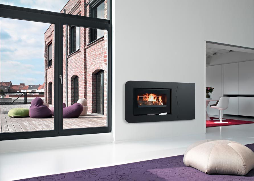 Contemporary Fireplace Surround Steel Senza Richard Le Droff