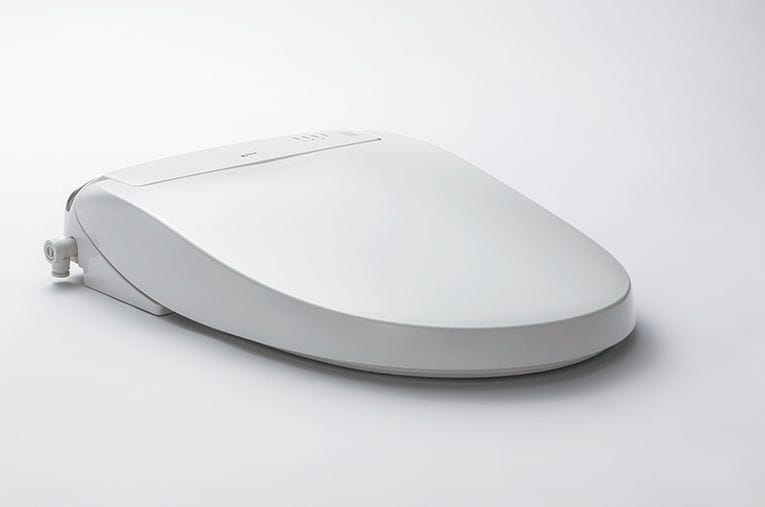 Electronic toilet seat - S600 PASSO - INAX - plastic / white / commercial