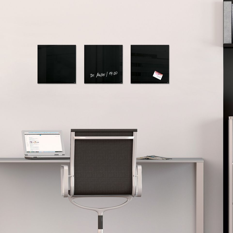 board GL 157 SIGEL GmbH black / wallmounted / glass