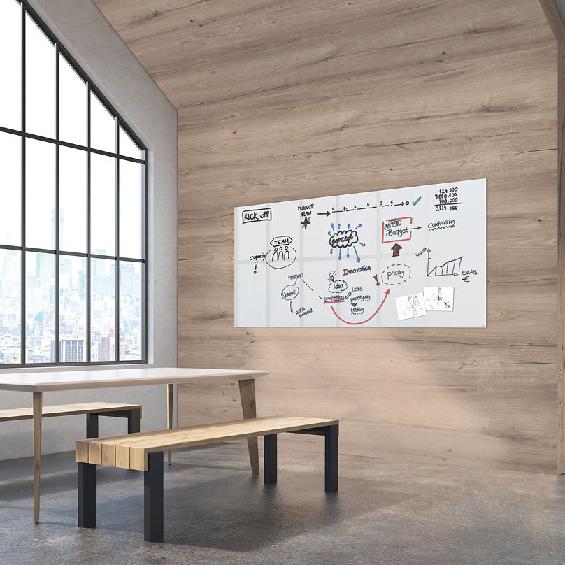 board GL235 SIGEL GmbH wallmounted / glass / polished