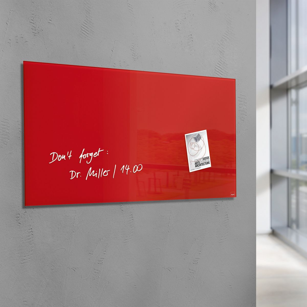 board GL242 SIGEL GmbH wallmounted / glass / polished