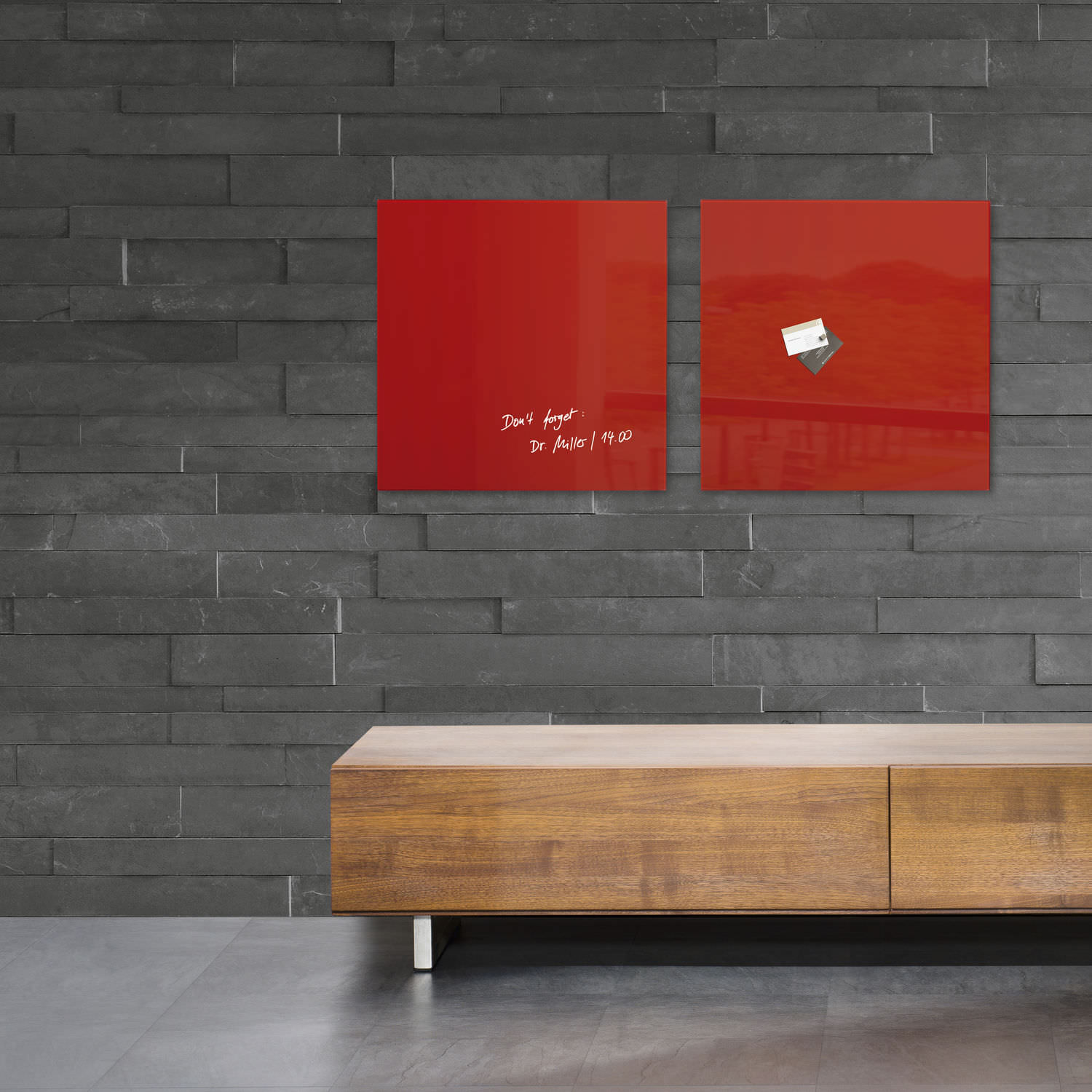 board GL 114 SIGEL GmbH wallmounted / glass / polished