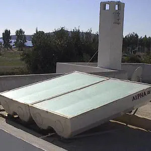 Flat thermal solar collector - ALPHA COMPACT - Sole - for water heating /  with prismatic glass / with integrated storage tank