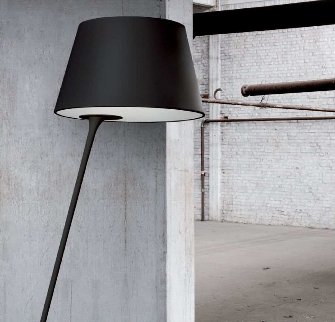 Floor Standing Lamp Contemporary Fabric Metal